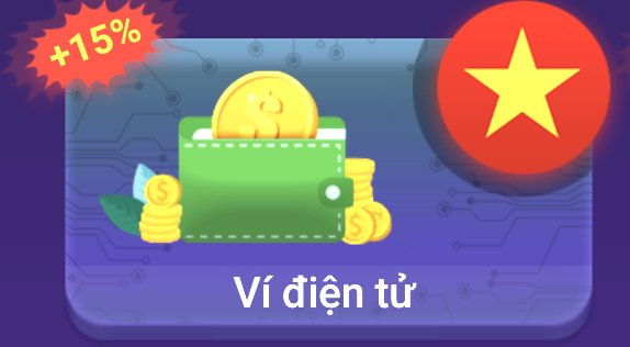 Nạp qua các Ví điện tử : Momo, ViettelPay, ZaloPay, VnptPay